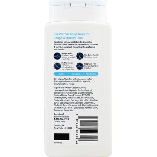 CERAVE SA BODY WASH FOR ROUGH&BUMPY SKIN 296ML